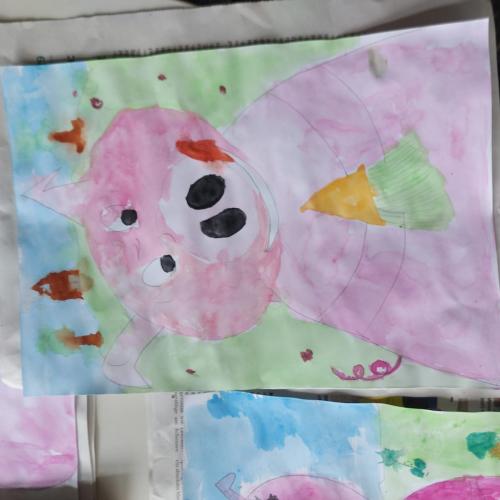 Aquarellschweine 1